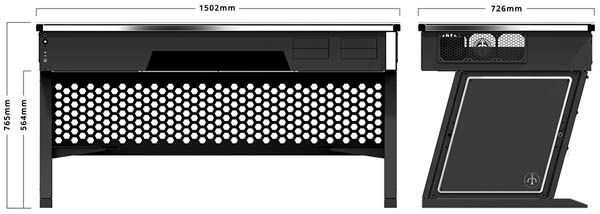 Red Harbinger Cross Desk Pc Case Shipping From 15th Nov