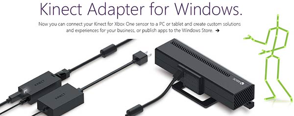 A new $49.00 Adapter kit to let users use their Kinect for Xbox One sensors to work with Windows 8 PCs