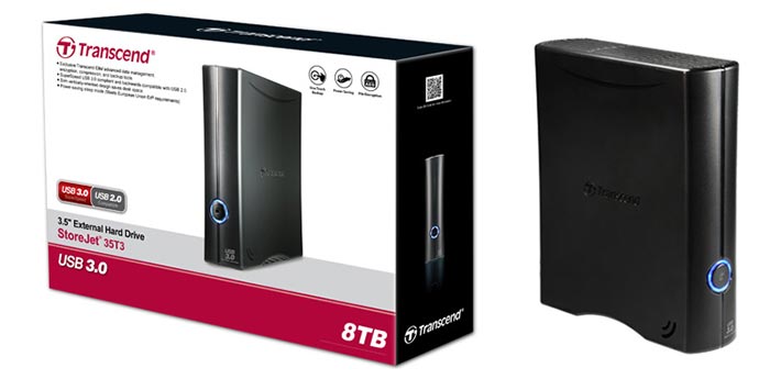 Transcend StoreJet 35T3 offers up to 8TB of USB 3.0 storage