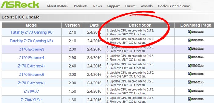 Intel Skylake Non K Oc Koed By Asrock Mainboard News Hexus Net