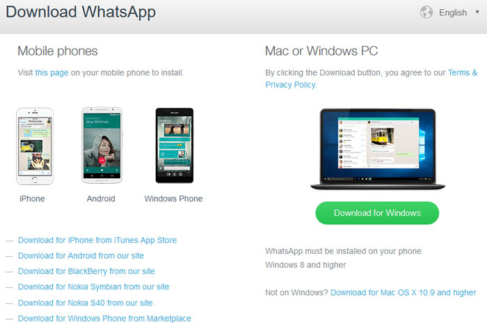 Baixe o WhatsApp para iOS, Mac e PC