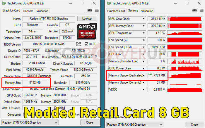 AMD Radeon RX 480 4GB is BIOS unlockable to 8GB says report