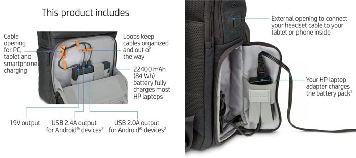 Hp powerup clearance backpack