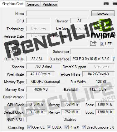 Nvidia GeForce GTX 1050 specs revealed in GPU Z screenshot