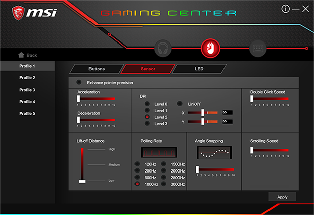 msi center rgb control