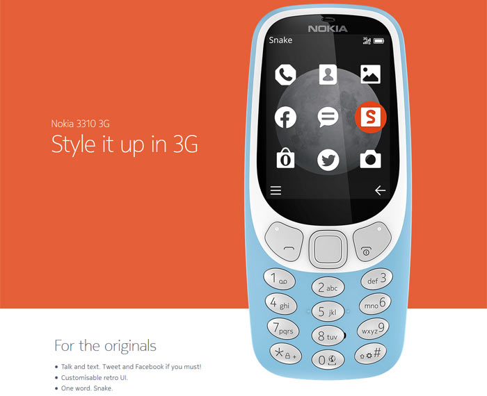 nokia 3310 3g apps