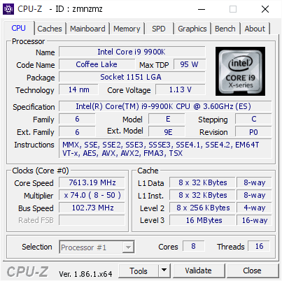 Intel Core i9-9900K overclocked beyond 7.6GHz - CPU - News