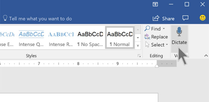 microsoft word voice dictation