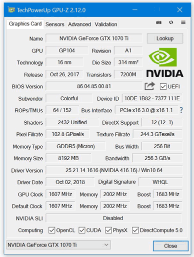 GPU-Z Graphics Card GPU Information Utility