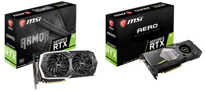 MSI announces quartet of GeForce RTX 2070 graphics cards