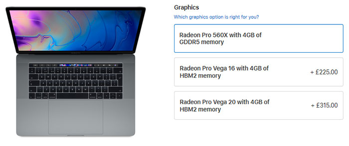 AMD Vega 20 equipped MacBook Pro 