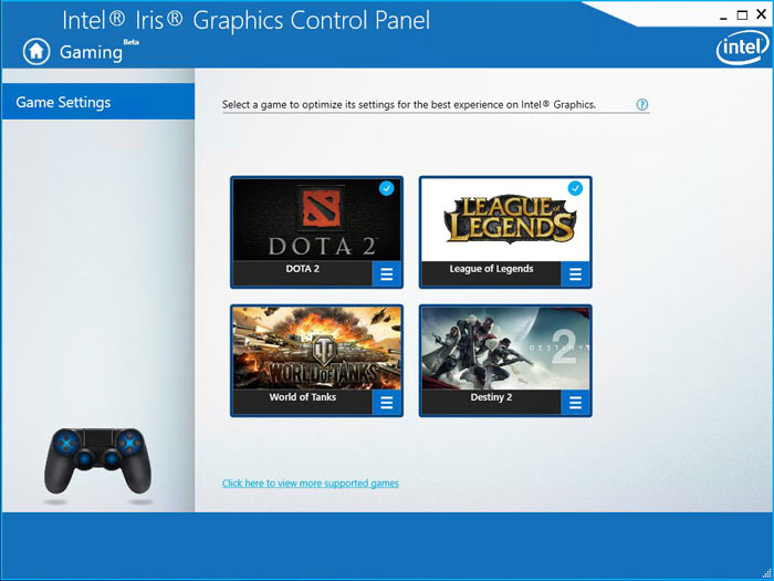 intel graphics and media control panel settings for gaming