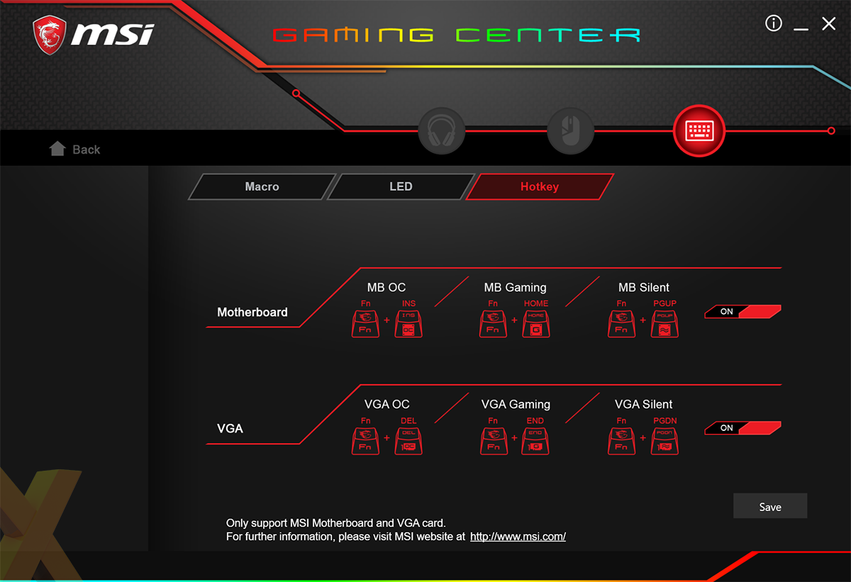 msi center has been installed or updated