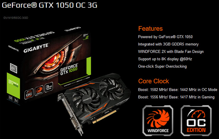 Nvidia GeForce GTX 1050 with 3GB is now 