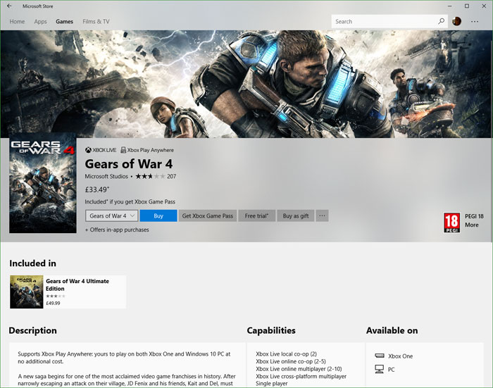 Microsoft store buy on sale game as gift