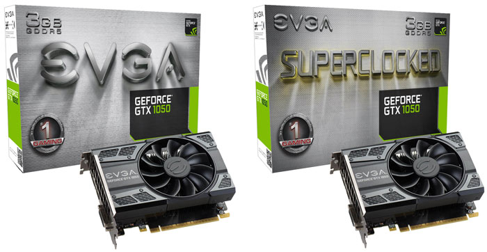 EVGA launches a pair of GeForce GTX 1050 3GB graphics cards