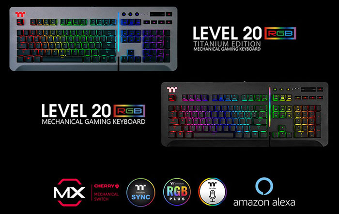 Level 20 RGB Gaming Keyboard Cherry MX Speed Silver