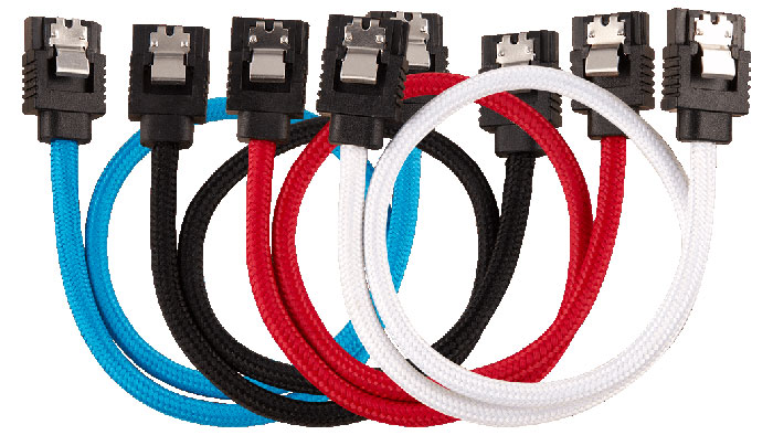 Individually Sleeved SATA Cable - Blue