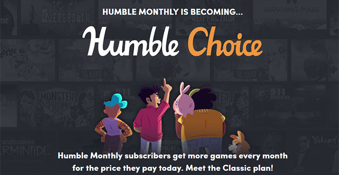 Humble Bundle is replacing Humble Monthly with Humble Choice plans