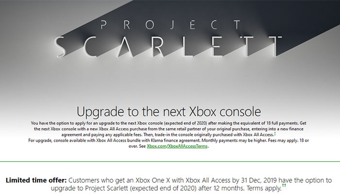 xbox scarlett expected price