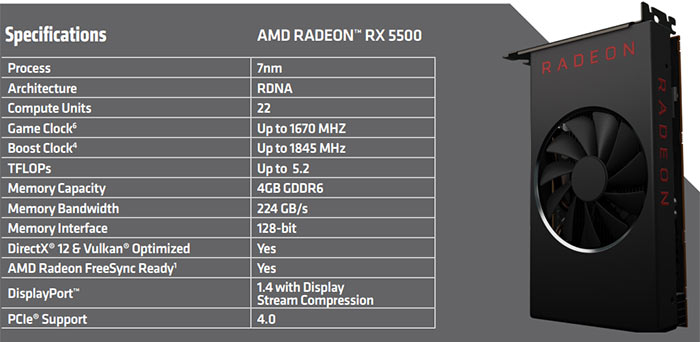 AMD Radeon RX 5500 slides: an insight 