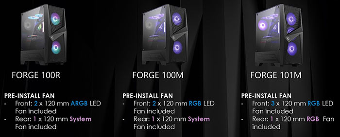 MSI MAG Forge 100 Series cases for gamers announced - Chassis - News 