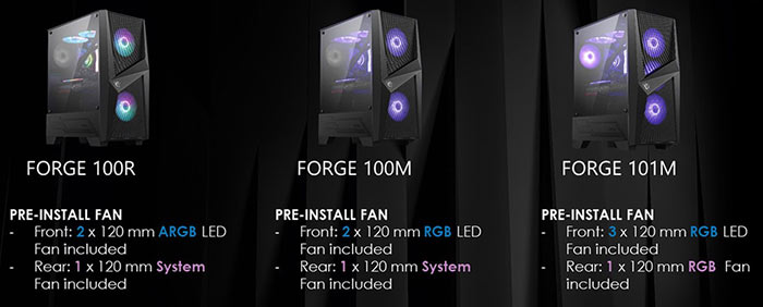 MSI ATX MAG Forge 100R Tempered Glass ATX Mid-Tower Case - MAG FORGE 100R