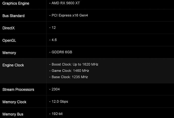 Radeon RX 5600 XT specs - Graphics 