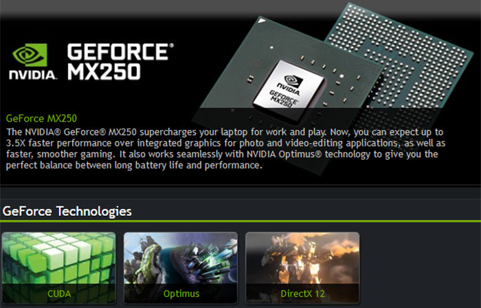 Geforce mx150 store vs mx250