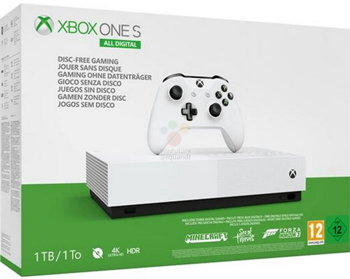 Xbox One S All-Digital Edition: Microsoft reveals new, disc-less