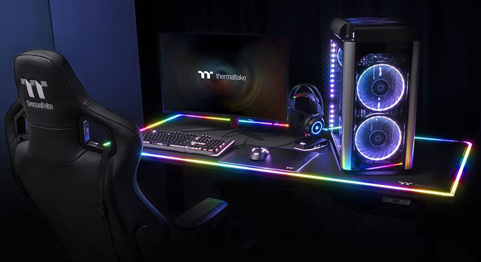 Level 20 BattleStation RGB Gaming Desk