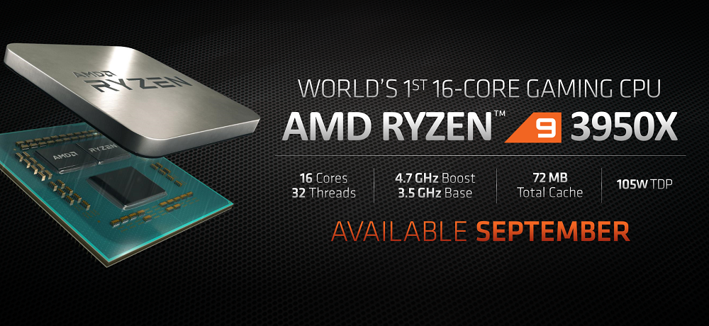 AMD Ryzen 9 3950X unveiled - 16 cores and 32 threads for gamers 