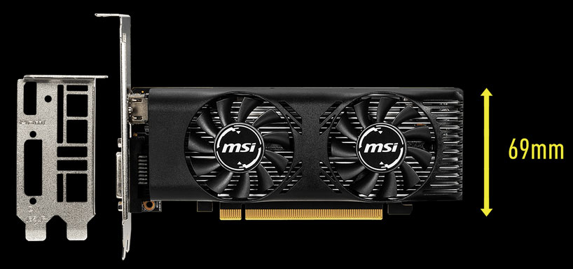 MSI GeForce GTX 1650 4GT LP グラフィックスボード VD6989