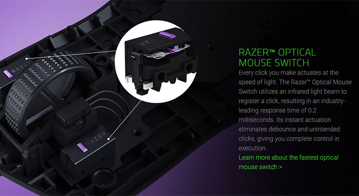 razer mouse with optical switch