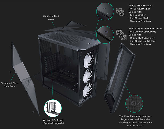 Phanteks Eclipse P400A Air Mesh Front Panel