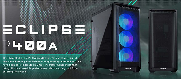 Phanteks Unveils Mesh Front Panels for Eclipse P400A Chassis