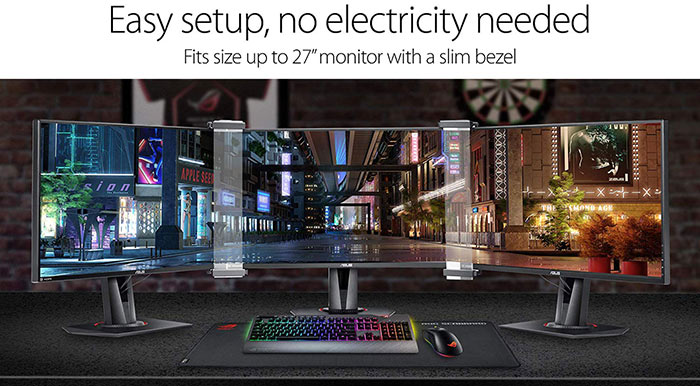 Asus ROG releases 'Bezel-free' kit for monitors at CES 2018; uses