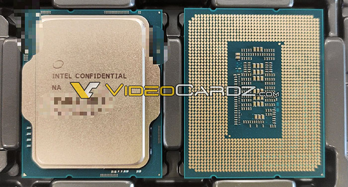 12th Gen Intel Alder Lake-S CPU pictured from above and below - CPU