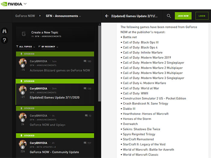 List of available games on NVIDIA GeForce Now