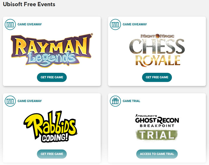Ubisoft Free Events