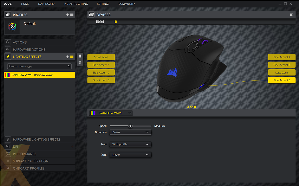 corsair dark core rgb software