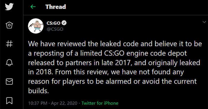 Valve Confirms the Leak of 'CS:GO' Code