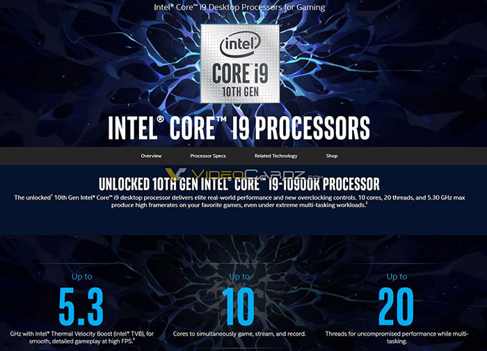 Intel's 10-core Comet Lake i9 10900K will boost to 5.1GHz