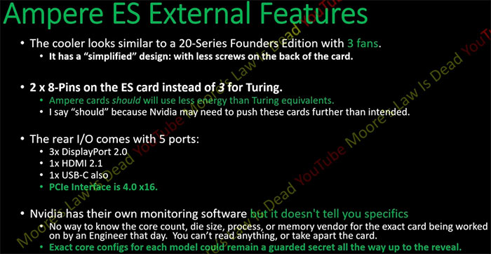 Purported Nvidia Geforce Rtx 3080 Ti Es Specs Revealed Graphics News Hexus Net
