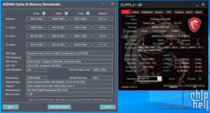 Intel Core i5 10400F vs i5 10400: performance comparison