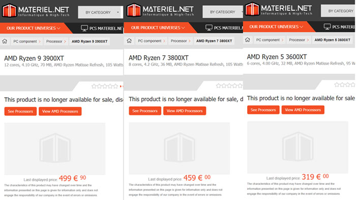 AMD Ryzen 3000XT CPUs listed priced by European retailer CPU