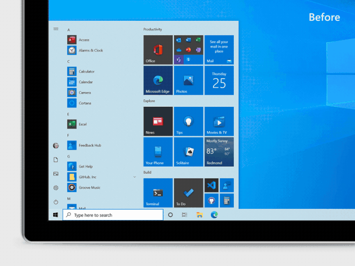 Microsoft Windows 10's All-New Start Menu Looks Sleeker than Ever
