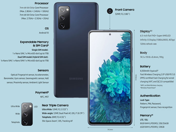 samsung s20 5g camera specs