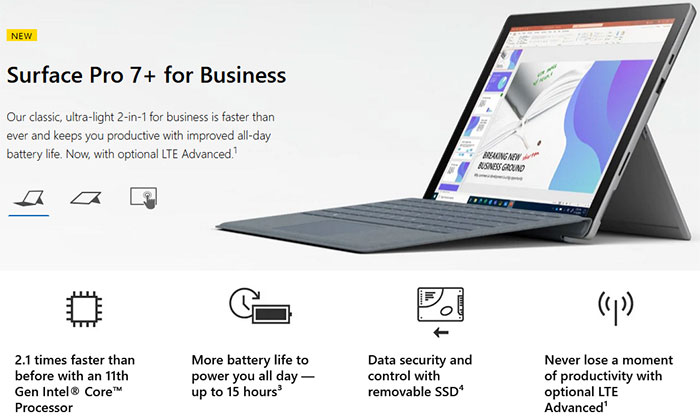 Microsoft intros Surface Pro 7+ for Business and Education