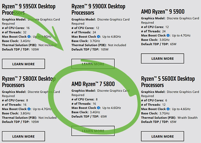 AMD Ryzen 7 5800X Processor (8C/16T, 36MB Cache, Up to 4.7 GHz Max